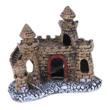 1PC Resin Cartoon Castle Aquariums Decorations Castle Tower Ornaments Fish Tank Aquarium Decoration Tower Accessories 2024 - buy cheap