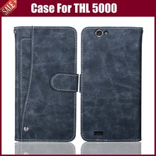 Hot Sale! THL 5000 Case High Quality Flip Leather Phone Case Protective Cover For THL 5000 Case With Card Slots 2024 - buy cheap