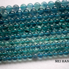Meihan wholesale natural blue fluorite 6mm 8mm 10mm 12mm smooth round loose beads for jewelry making design or gift 2024 - buy cheap