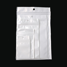 New 50-100Pcs White Clear Self Seal Zipper Plastic Retail Packaging Poly Pouches Ziplock Zip Lock Bags Package With Hang Hole 2024 - buy cheap