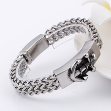 New retro titanium steel bracelet  fashion anchor bracelet men's punk chain bracelet 2024 - buy cheap