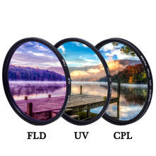 KnightX FLD UV CPL lens Filter 49 52 55 58 62 67 77 mm for nikon Canon Sony lens accessories camera d5200 d3300 canon 52mm 58mm 2024 - buy cheap