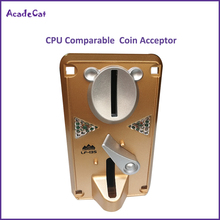 Free shipping  CPU Comparable  Coin Acceptor / Coin mech with LED siginal for Arcade game machine Vending machine single coin 2024 - buy cheap