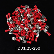 1000Pcs RED FDD1.25-250 22-16 AWG Female Insulated Spade Wire Connector Electrical Crimp Terminal 2024 - buy cheap