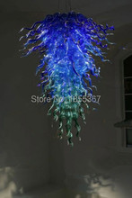 Lámpara de cristal soplado a mano, azul y verde, moderna, bonita, envío gratis 2024 - compra barato
