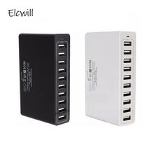 10 Ports USB Charger Power Adapter 5V/10A EU/US/UK Plug Smart Charger Quick Charging Station Dock for IPhone Samsung Tablet 2024 - compre barato