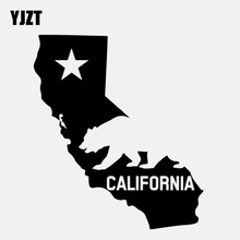 YJZT-calcomanía de mapa del Estado de California, 13,2 CM x 15,2 CM, decoración de vinilo, pegatina de coche negra/plateada, C22-1302 2024 - compra barato