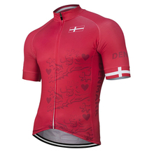 Denmark 2020 New Summer Cycling Jersey Men Bike Road Mountain Race Bicycle Wear Tops Red Riding Bike Clothing Customized 2024 - buy cheap