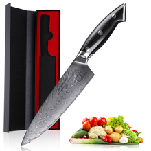 Mokithand-cuchillos de Chef de acero damasco de 8 pulgadas, cuchillo de cocina japonés de alto carbono, cuchillo para filetear carne y pescado profesional de acero inoxidable 2024 - compra barato