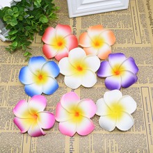 10 pçs 5/6/7cm artificial ovo flores plumeria diy hawaiian festa espuma frangipani flor cocar para casamento aniversário casa deco 2024 - compre barato