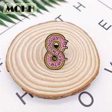 Cartoon Cute Infinite Donut Enamel Pins Always hungry Pink Brooches Badge fashion Jewelry Gift for kids bag hat accessories gift 2024 - buy cheap