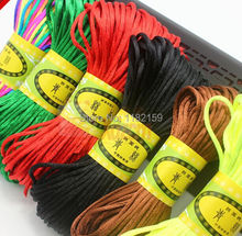 Бесплатная 20 м китайский узел атласный нейлоновый плетеный шнур макраме Бисероплетение Rattail шнуры 3 мм 2024 - купить недорого