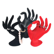Top Sale Ring Bracelet Necklace Watch Key Holder Rack Silicone OK Style Jewelry Display Stand 4 Colors Hand Finger Shape Display 2024 - buy cheap