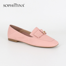 Sophitina tênis de couro legítimo feminino, sapatos modernos de couro legítimo para mulheres mc06 2024 - compre barato