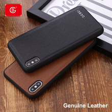 Ultra thin Shockproof 360 Protective Case For iPhone 11 Pro X Xs Max XR 7 8 Plus Phone Cover Luxury Genuine Leather Back Cases 2024 - buy cheap