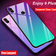 Tempered Glass Case For Huawei Enjoy 9 Plus Gradient Color Back Cover For Huawei Enjoy 9Plus Soft Silicone Phone Cases 9Plus 2024 - buy cheap