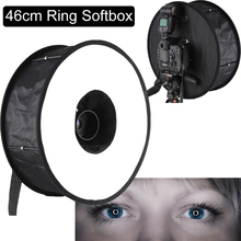 Universal 18" 46cm Easy-fold Ring Flash Speedlite Softbox Diffuser Reflector for Macro Shoot for Canon Nikon Sony Godox YONGNUO 2024 - buy cheap