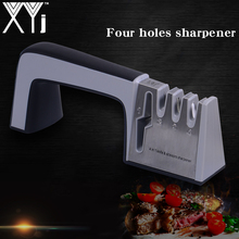 Xyj aço faca sharpener 4 em 1 diamante revestido & fino haste de cerâmica tesoura faca sistema afiar lâmina aço inoxidável 2024 - compre barato