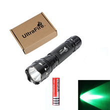 Ultrafire lanterna tocha portátil 501b, luz verde, lanterna de caça, flash, led, lanterna luz18650, lanterna com brilho 2024 - compre barato