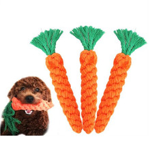 Carrot Shaped Pet Toys For Big Dog Funny Chew Knot Cotton Rope Puppy Small Dog Toy Teeth Cleaning 3242# 2024 - buy cheap