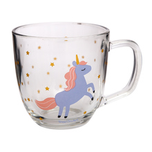 380ml Unicorn Glass Thicken Belt Glass Fresh Milk Breakfast Cup Juice Drink Cup Coffee Mug 2024 - buy cheap