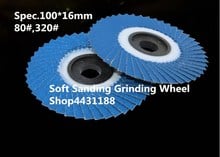 10/20 pcs 80/320 grit 100*16 milímetros Coríndon de Zircônio Grit Flap Lixa Ângulo de Moagem Discos moedor de Rodas Macias para a Superfície Côncava 2024 - compre barato