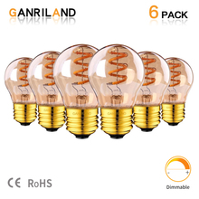 GANRILAND G45 E27 Led Filament Bulb Spiral Bulb Edison Flexible Lamp 3W 2200K E26 Decorative Pendant Lamp for House 2024 - buy cheap