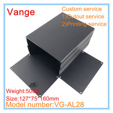 2pcs/lot extruded injection molding box 6063-T5 Aluminum split shell enclosure 127*75*160mm black color for control device 2024 - buy cheap