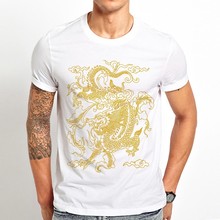 Vintage Chinese Dragon funny t shirt men 2019 summer new white casual homme cool t-shirt 2024 - buy cheap