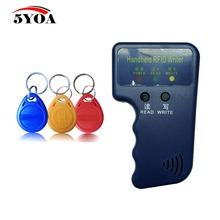 Handheld 125KHz EM4100 RFID Copier Writer Duplicator Programmer Reader + 3Pcs EM4305 T5577 Rewritable ID Keyfobs Tags Card 2024 - buy cheap