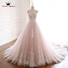 Elegant Ball Gown Tulle Lace Beading Crystal Embroidery Formal Pink Wedding Dress Real Photo Vestido De Noiva RP03 2024 - buy cheap
