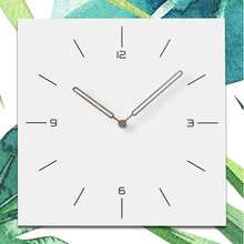 Скандинавский стиль Модные Простые бесшумные настенные часы для домашнего декора чисто белые настенные часы Кварцевый современный дизайн таймер 2024 - купить недорого