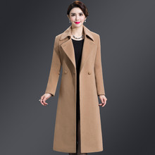 2019 Winter Women Wool Coat Long Sleeve Casual Woolen Blends Female Vintage Overcoat Solid Elegant Woolen Coat Outerwear R534 2024 - buy cheap