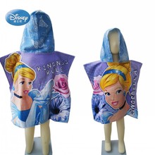 Disney Золушка Принцесса мягкое банное полотенце для детей хлопок Одежда для маленьких девочек накидка для душа пляжное купальное полотенце 2024 - купить недорого