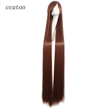 Ccutoo 59 "150 см прямые Длинные Синтетические волосы, Высокая температура волокна косплей парики Perrque 2024 - купить недорого