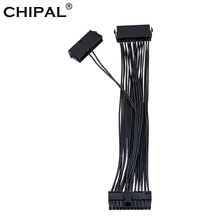 CHIPAL 30CM PSU Adapter ATX 24Pin Male to Female Dual Power Supply Sync Starter Extender Cable For Graphics Card 2024 - buy cheap