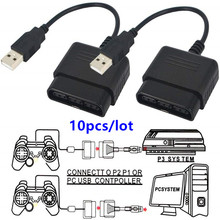 Cable adaptador USB para PlayStation 2, adaptador de 10 uds, convertidor para Sony PlayStation 3, PS3 y Vídeo de PC, accesorios de juego 2024 - compra barato