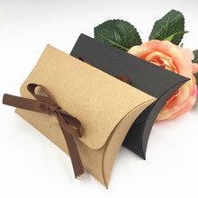 30 шт./лот, подарочные коробки из крафт-бумаги, коробка для подушек DIY, упаковочная коробка для конфетного торта, Подарочная коробка для шоколадной вечеринки с бесплатной веревкой 2024 - купить недорого