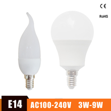 Lâmpada led e14 de 3w para casa, lâmpada led e14 de 5w 7w 9w 220v 230v 240v com ampola para economia de energia 2024 - compre barato