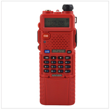 Baofeng Радио dualband UV-5R красная рация 136-174/400-520 МГц двухстороннее радио с бесплатным наушником и литий-ионная батарея 3800 мАч 2024 - купить недорого