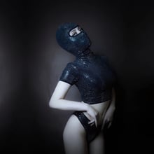 Мерцающий для похудения черный костюм в стиле ниндзя ночной клуб бар Концерт DJ/танцовщицы 2024 - купить недорого