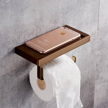 Soporte de papel para baño, estante de pañuelos de baño de aluminio, accesorios de baño dorados/plateados/negros/antiguos, montado en la pared 2024 - compra barato