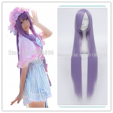 Kasuga Nozomi/TouHou Project Patchouli Knowledge/Reisen Udongein Inaba Long Straight Light Purple Cosplay Wig 2024 - buy cheap