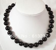 hot free Shipping new Fashion Style diy 10mm Black stone Onyx agat carnelian Beads Necklace 18'' MY3345 2024 - buy cheap