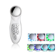 Limpiador ultrasónico para masaje Facial, máquina de belleza antiarrugas, rejuvenecimiento Facial con fotones Led de 7 colores, 3MHz, EMS 2024 - compra barato