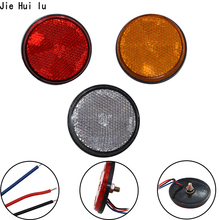 1 par de lâmpadas de freio para motocicleta, led redondo, vermelho 24 smd, 12v, universal, mini refletor para moto, sinal de seta, lâmpada de parada 2024 - compre barato