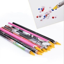 1pc 10cm Random Color Wax Dotting Pen Pencil Nail Art Tools Self-adhesive Rhinestones Beads Drilling Picking Picker Tips Tools 2024 - buy cheap