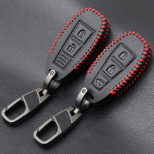 Capa de couro genuíno caso chave inteligente para suzuki swift kizashi sx4 s-cruz 2/3 botões do carro keyless fob conjunto pele titular proteção 2024 - compre barato