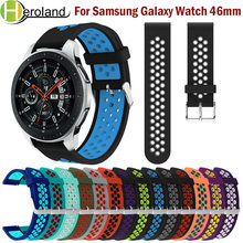 Для Samsung Galaxy Watch 46 мм/Gear S3 смарт-ремешок силиконовый 22 мм сменный спортивный браслет для Huawei GT 2 46 мм 2024 - купить недорого