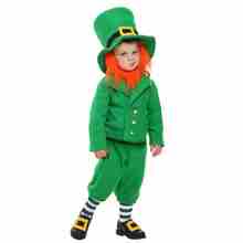 Children Christmas Irish Green Elf St. Patrick Cosplay Costume Folk Festival Party Halloween Child Costumes For Kids Boys Girls 2024 - buy cheap